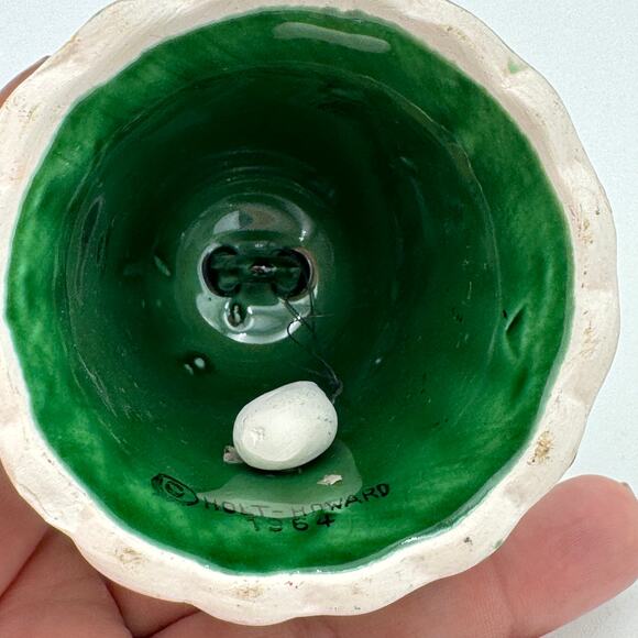 Vintage Holt Howard Ceramic Holly Berry Christmas Bell Signed 1964 Japan - Picture 5 of 11